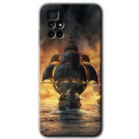Xiaomi Redmi 10 Siyah İnci Baskılı Uyumlu Silikon Kılıf