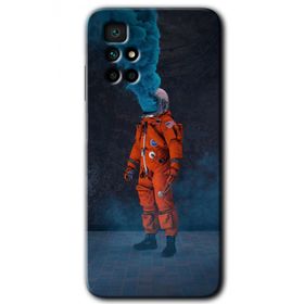 Xiaomi Redmi 10 Smoke Astronot Baskılı Uyumlu Silikon Kılıf