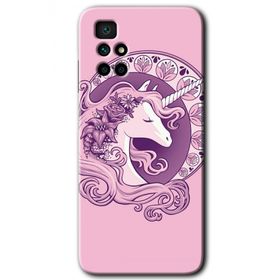 Xiaomi Redmi 10 Unicorn Pembe Baskılı Uyumlu Silikon Kılıf