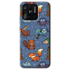 Xiaomi Redmi 10C Animals Funny Baskılı Uyumlu Silikon Kılıf