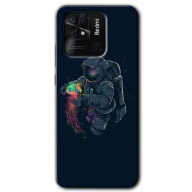 Xiaomi Redmi 10C Astronot Kıyafeti Baskılı Uyumlu Silikon Kılıf
