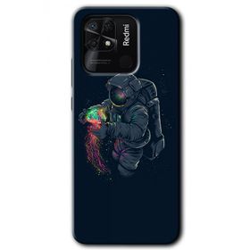 Xiaomi Redmi 10C Astronot Kıyafeti Baskılı Uyumlu Silikon Kılıf