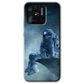 Xiaomi Redmi 10C Astronot Yalnızlığı Baskılı Uyumlu Silikon Kılıf