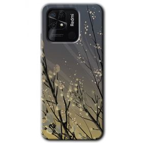 Xiaomi Redmi 10C Branches Flowers Baskılı Uyumlu Silikon Kılıf