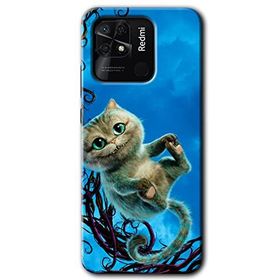 Xiaomi Redmi 10C Çılgın Kedi Baskılı Uyumlu Silikon Kılıf