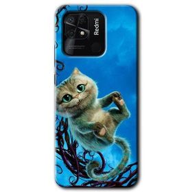 Xiaomi Redmi 10C Çılgın Kedi Baskılı Uyumlu Silikon Kılıf