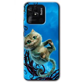 Xiaomi Redmi 10C Çılgın Kedi Baskılı Uyumlu Silikon Kılıf