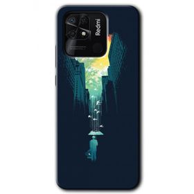 Xiaomi Redmi 10C City Bird Sky Baskılı Uyumlu Silikon Kılıf