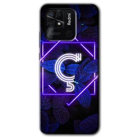 Xiaomi Redmi 10C Dark Neon Yaprak Ç Harfi Baskılı Uyumlu Silikon Kılıf