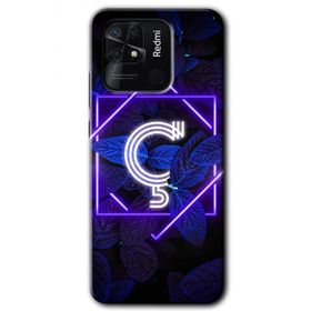 Xiaomi Redmi 10C Dark Neon Yaprak Ç Harfi Baskılı Uyumlu Silikon Kılıf