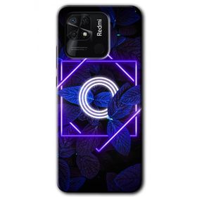 Xiaomi Redmi 10C Dark Neon Yaprak Ö Harfi Baskılı Uyumlu Silikon Kılıf