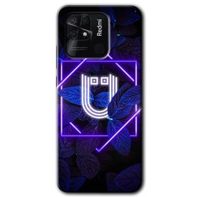 Xiaomi Redmi 10C Dark Neon Yaprak Ü Harfi Baskılı Uyumlu Silikon Kılıf