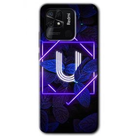 Xiaomi Redmi 10C Dark Neon Yaprak Ü Harfi Baskılı Uyumlu Silikon Kılıf