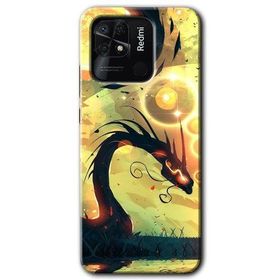 Xiaomi Redmi 10C Digital Dragon Baskılı Uyumlu Silikon Kılıf