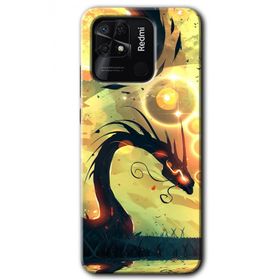 Xiaomi Redmi 10C Digital Dragon Baskılı Uyumlu Silikon Kılıf