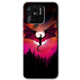 Xiaomi Redmi 10C Dragon Night Baskılı Uyumlu Silikon Kılıf