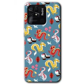 Xiaomi Redmi 10C Funky Dragon Baskılı Uyumlu Silikon Kılıf