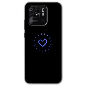Xiaomi Redmi 10C Heart Strokes Baskılı Uyumlu Silikon Kılıf