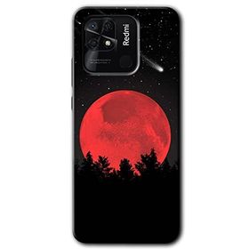 Xiaomi Redmi 10C Kanlı Ay Baskılı Uyumlu Silikon Kılıf