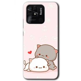 Xiaomi Redmi 10C Kedi Aşkı Baskılı Uyumlu Silikon Kılıf