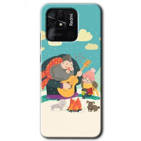 Xiaomi Redmi 10C Kış Pikniği Baskılı Uyumlu Silikon Kılıf