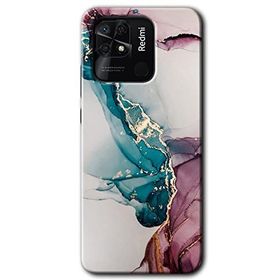 Xiaomi Redmi 10C Liquid Mermer Baskılı Uyumlu Silikon Kılıf