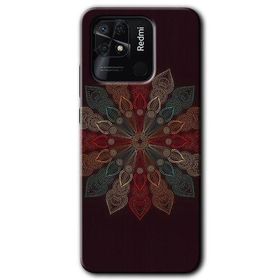 Xiaomi Redmi 10C Mandala Flower Wal Baskılı Uyumlu Silikon Kılıf