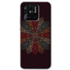 Xiaomi Redmi 10C Mandala Flower Wal Baskılı Uyumlu Silikon Kılıf