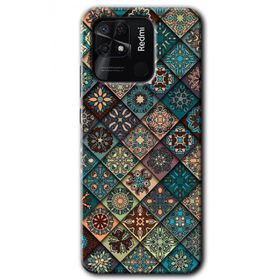 Xiaomi Redmi 10C Mat Mandala Baskılı Uyumlu Silikon Kılıf