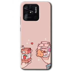 Xiaomi Redmi 10C Meyveli Süt Baskılı Uyumlu Silikon Kılıf