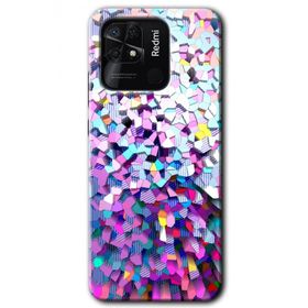 Xiaomi Redmi 10C Mosaic Fragments Colorfull Baskılı Uyumlu Silikon Kılıf