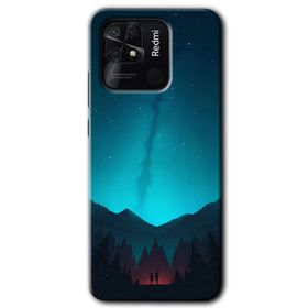 Xiaomi Redmi 10C Night Fores Mount Baskılı Uyumlu Silikon Kılıf