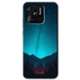 Xiaomi Redmi 10C Night Fores Mount Baskılı Uyumlu Silikon Kılıf