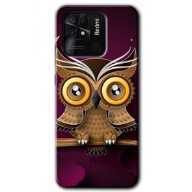 Xiaomi Redmi 10C Owl Bird Branch Baskılı Uyumlu Silikon Kılıf