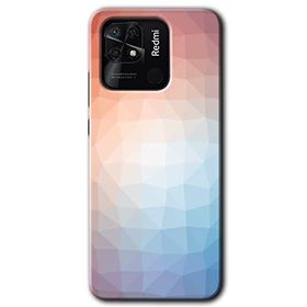Xiaomi Redmi 10C Polygon Graident 3 Baskılı Uyumlu Silikon Kılıf