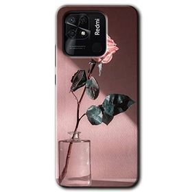 Xiaomi Redmi 10C Retro Gül Baskılı Uyumlu Silikon Kılıf