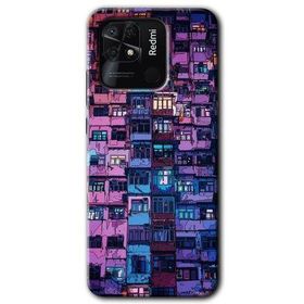 Xiaomi Redmi 10C Şehir Görünümü Baskılı Uyumlu Silikon Kılıf