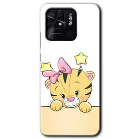 Xiaomi Redmi 10C Sevimli Kedi Baskılı Uyumlu Silikon Kılıf