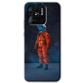 Xiaomi Redmi 10C Smoke Astronot Baskılı Uyumlu Silikon Kılıf