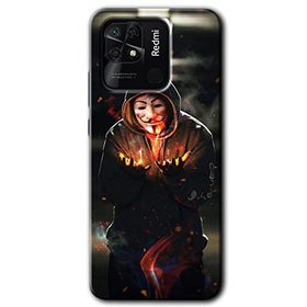 Xiaomi Redmi 10C V for Fire Baskılı Uyumlu Silikon Kılıf