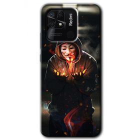 Xiaomi Redmi 10C V for Fire Baskılı Uyumlu Silikon Kılıf