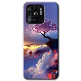 Xiaomi Redmi 10C Wash Red Wall Baskılı Uyumlu Silikon Kılıf