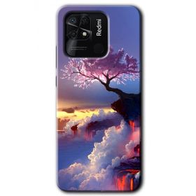 Xiaomi Redmi 10C Wash Red Wall Baskılı Uyumlu Silikon Kılıf