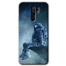 Xiaomi Redmi 9 Astronot Yalnızlığı Baskılı Uyumlu Silikon Kılıf