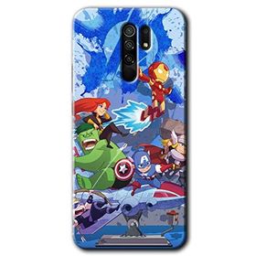 Xiaomi Redmi 9 Avengers Cartoon Baskılı Uyumlu Silikon Kılıf