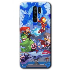 Xiaomi Redmi 9 Avengers Cartoon Baskılı Uyumlu Silikon Kılıf