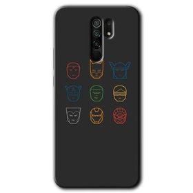 Xiaomi Redmi 9 Avengers Minimalism Baskılı Uyumlu Silikon Kılıf