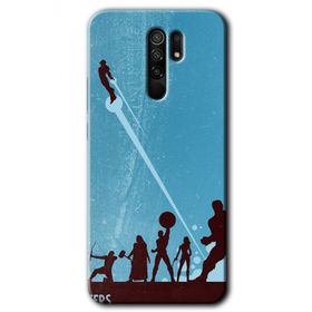 Xiaomi Redmi 9 Avengers Team Baskılı Uyumlu Silikon Kılıf
