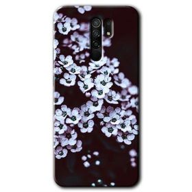Xiaomi Redmi 9 Beyaz Çiçek Baskılı Uyumlu Silikon Kılıf