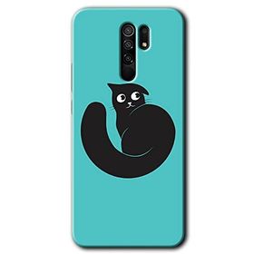 Xiaomi Redmi 9 Cat Vector Baskılı Uyumlu Silikon Kılıf